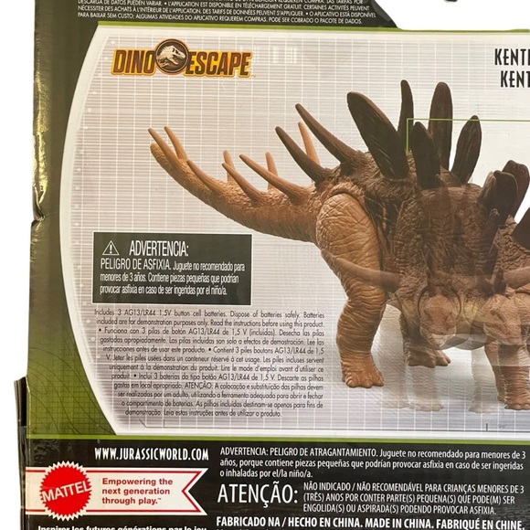 Mattel Jurassic World Camp Cretaceous – Figurine Roar Attack Kentrosaurus, Rugissante, Enfant